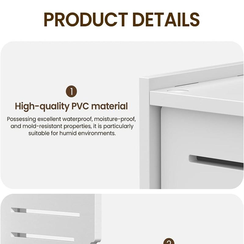 Three-Tier Double Door Bathroom Storage Rack, Wall-Mounted Multi-Functional Cabinet, Suitable for Bathroom/kitchen/office, Three-Layer Design