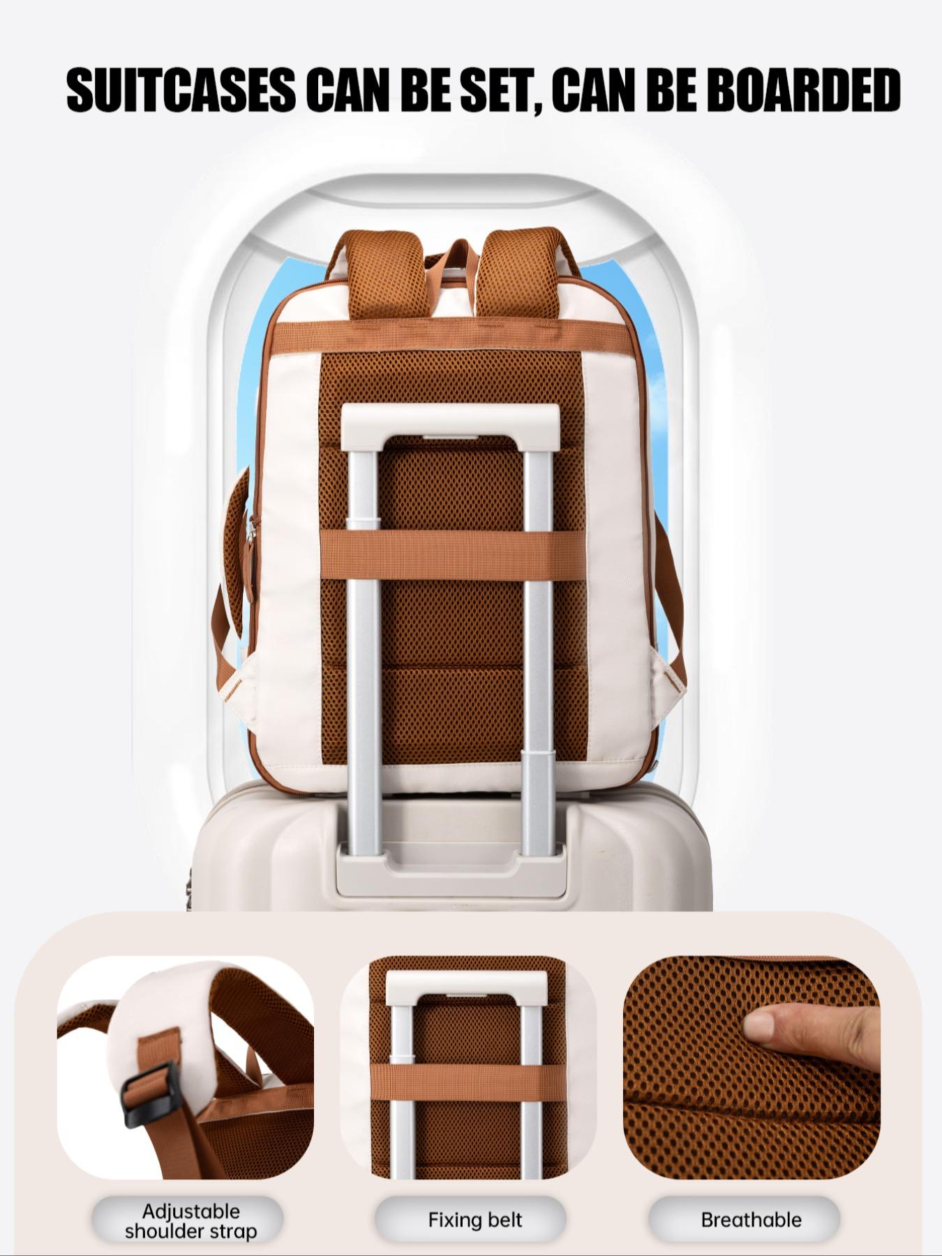 Large Capacity Expandable Backpack, Casual Lightweight Backpack, Airline Approved Carry-On Luggage, Durable and Lightweight Design, Perfect for Daily Use, School and Work