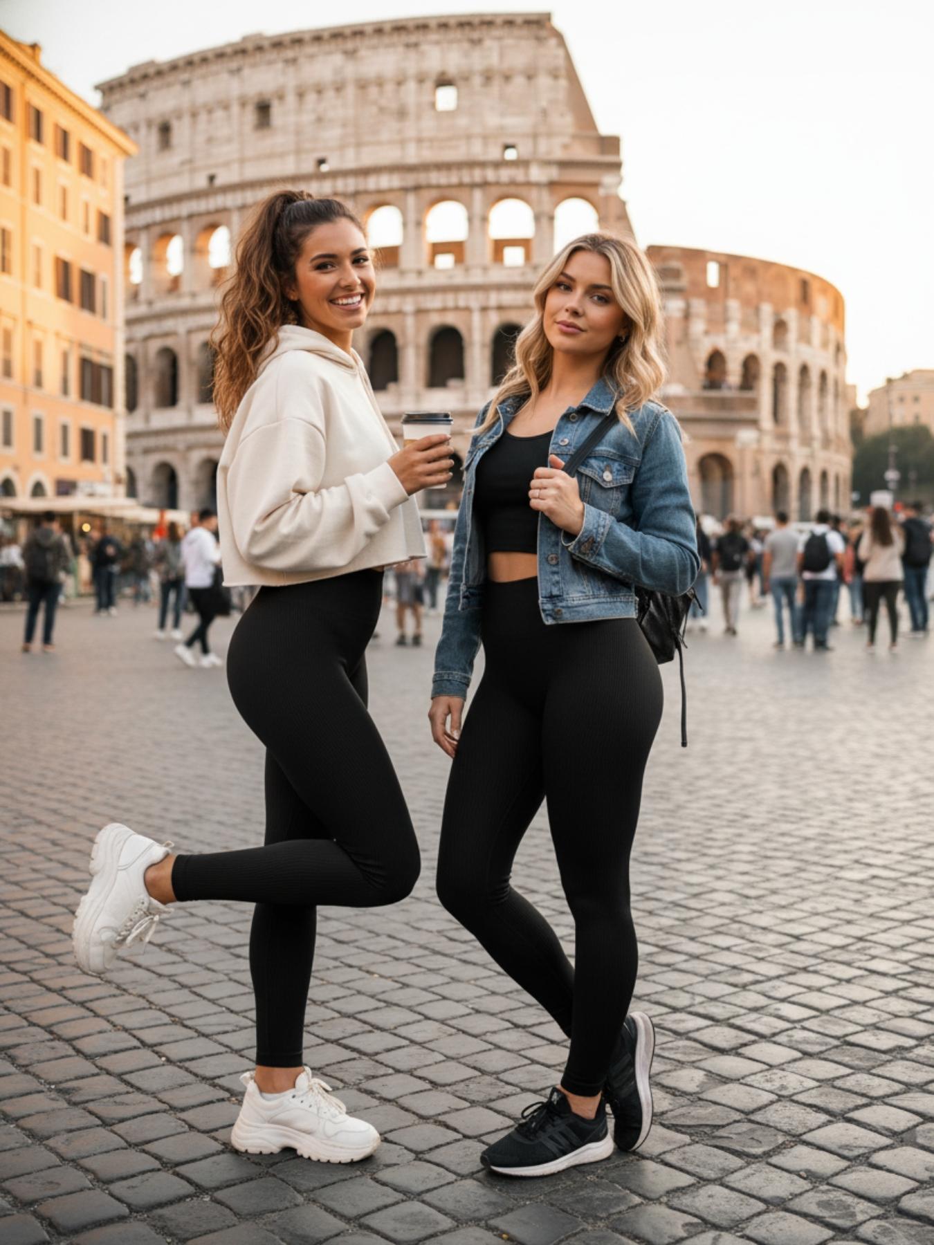 Women's High-Waisted Knit Yoga Pants, Gym Legging, Sporty Tight-Fitting Design, Perfect Fit & Comfortable Fabric, Essential Fitness Gear