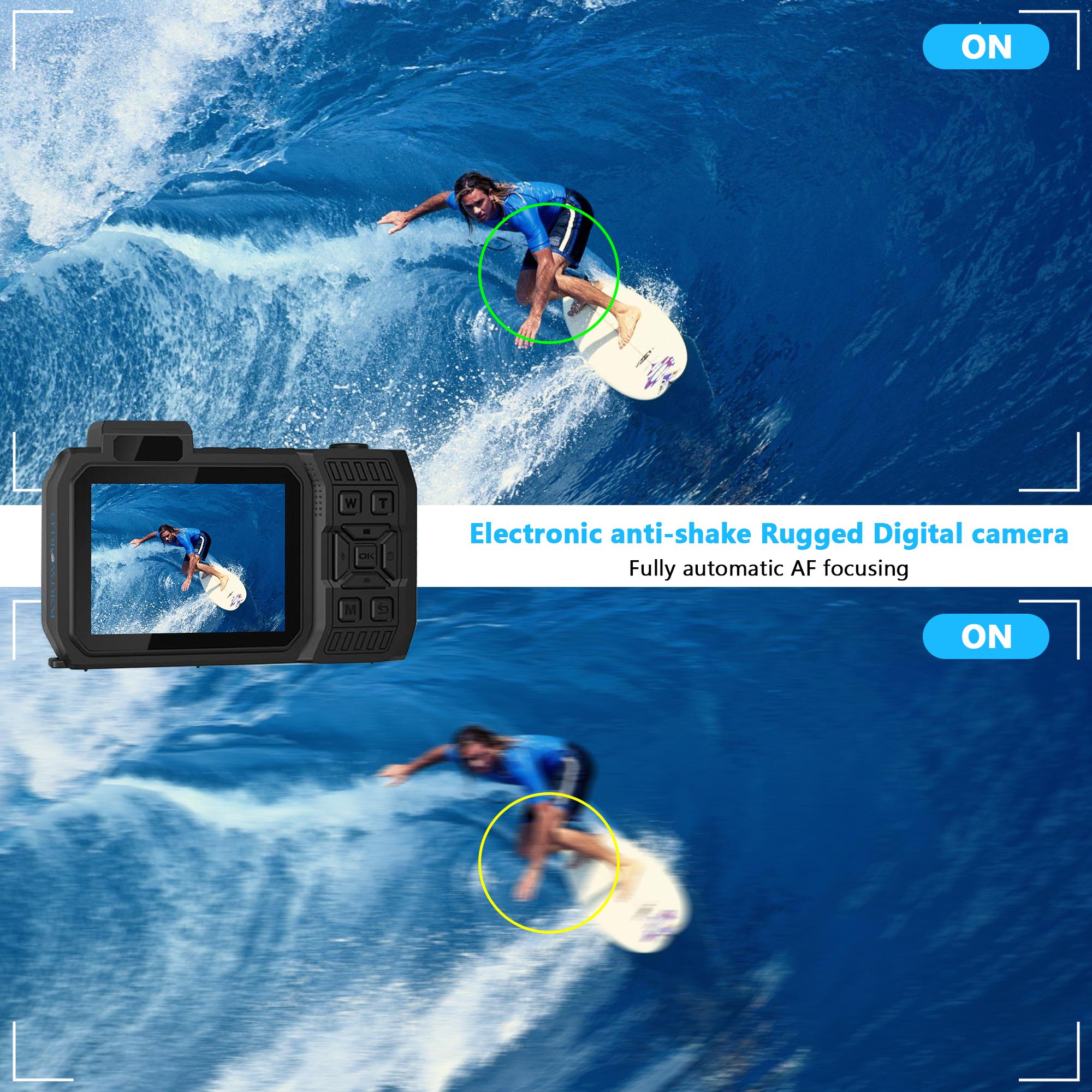 4kdigitalcamera,65 MP waterproof camera , 10 meters underwater camera snorkeling,Resolution travel vlogging camera,Summer Gift High