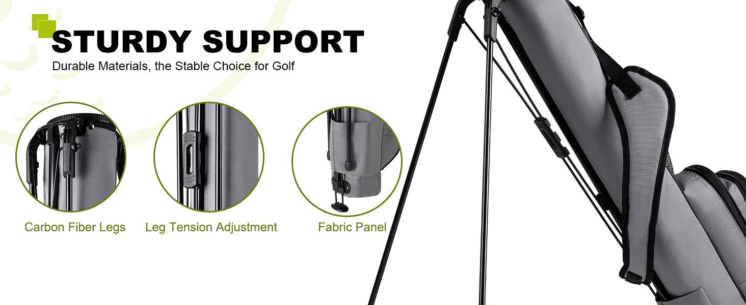 UNIHIMAL Golf Lightweight Stand Carry Bag– Easy to Carry and Durable Pitch n Putt Golf Bag for The Driving Range, Par 3 and Executive Courses–31.5 inches Tall