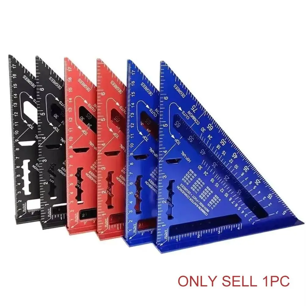 Aluminum Alloy Speed Square, Rafter Triangle Rafter Triangle Rafter Triangle Protractor, Hand Measuring Tool for Woodworking Measuring Instrument