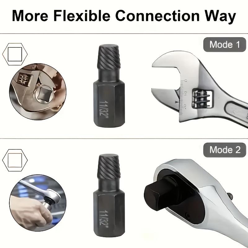 Heavy Duty Alloy Steel Screw Extractor Set – Stripped Screw and Broken Bolt Remover,Easy Out Drill Bit Kit with Anti-Slip Grip,High Hardness,Durable,Precision Removal Tool for Damaged,Hex,Phillips Screws,DIY,Automotive,Home Repair Use