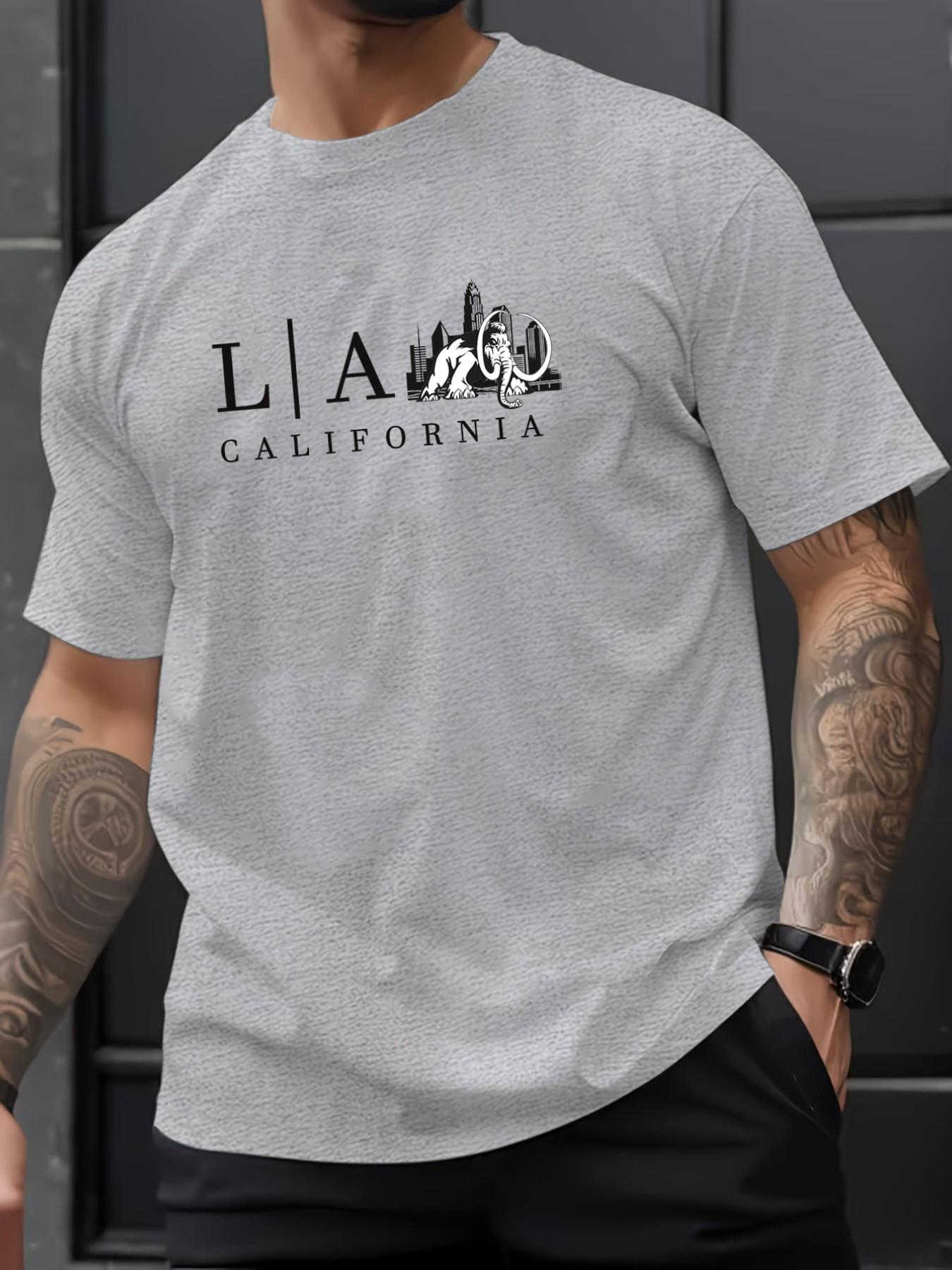 Men's Summer Micro-Stretch Comfort Round Neck Printed T-Shirt, Fashionable Trendy Wear, Best Choice for Men, Casual Stylish Tee