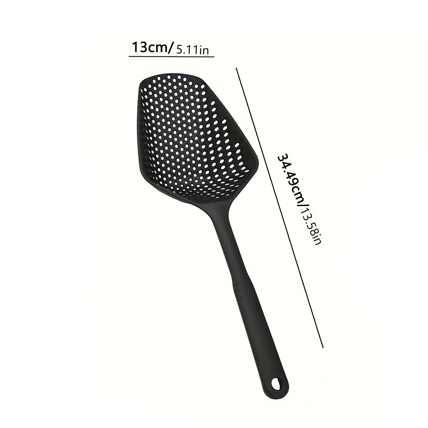 Plastic Strainer Spoon with Handle, Durable Plastic Slotted Spoon, Pasta Spoon and Pasta Strainer, Convenient for Cooking, Baking, and Draining Food, Efficient