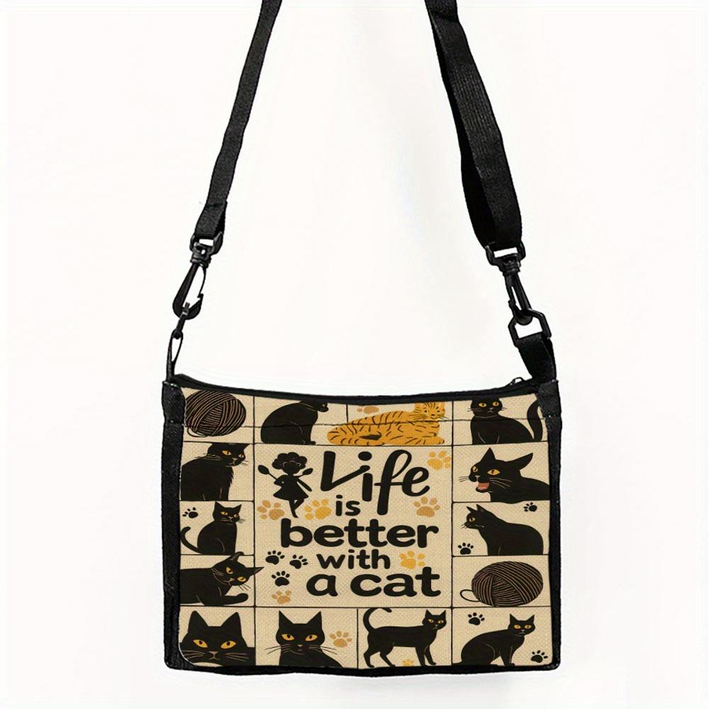 A cat's life is better, a small shoulder bag, party accessories, a must for trend lovers 7.14