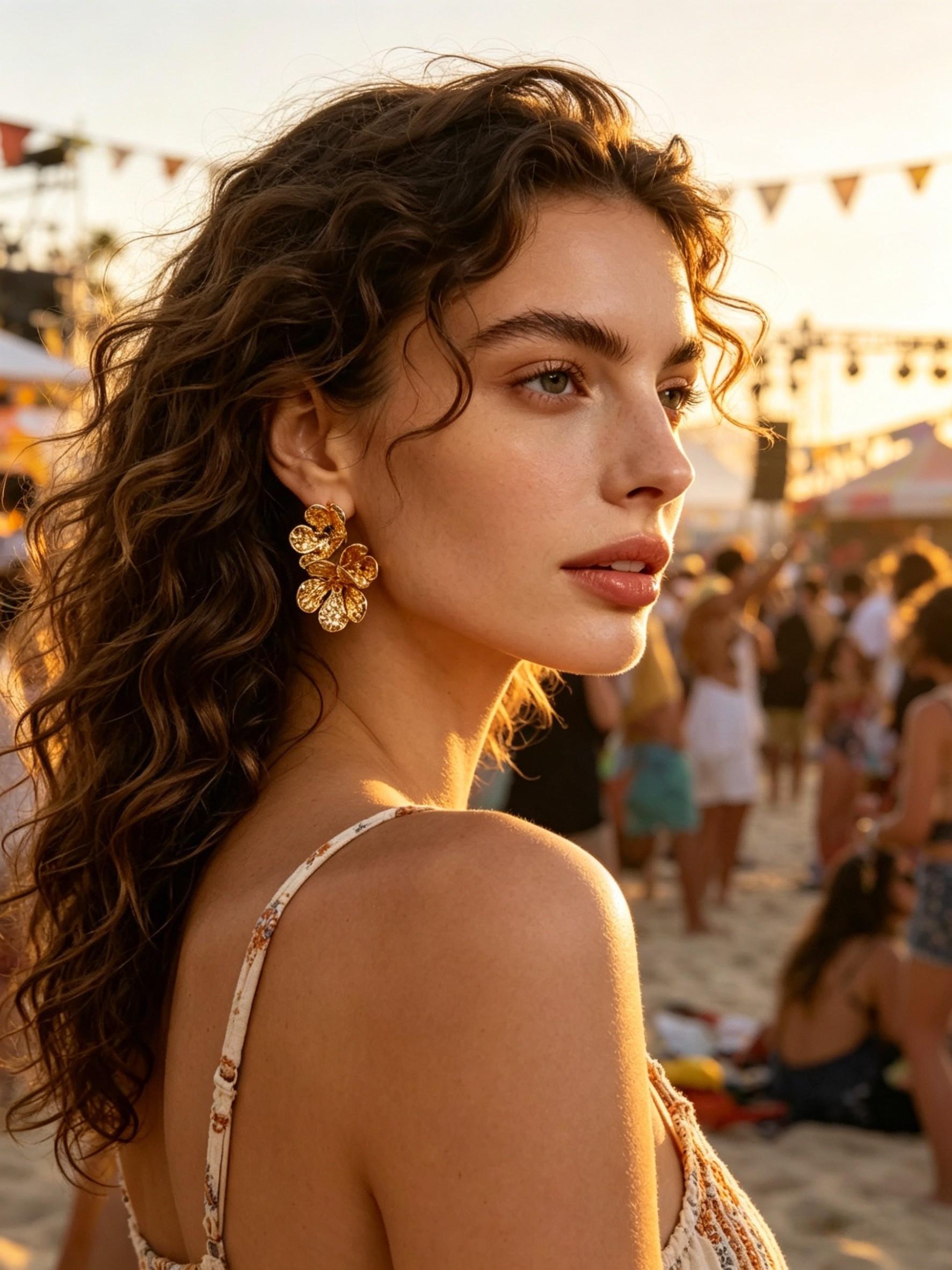 2 Pairs Luxury Gold Earrings Set • Sweet Cool Vintage Floral & Smooth Double Heart • Spring & Party Premium Jewelry • Versatile Lightweight Trendy Earrings • Gift for Girlfriend Bestie & Mother's Day