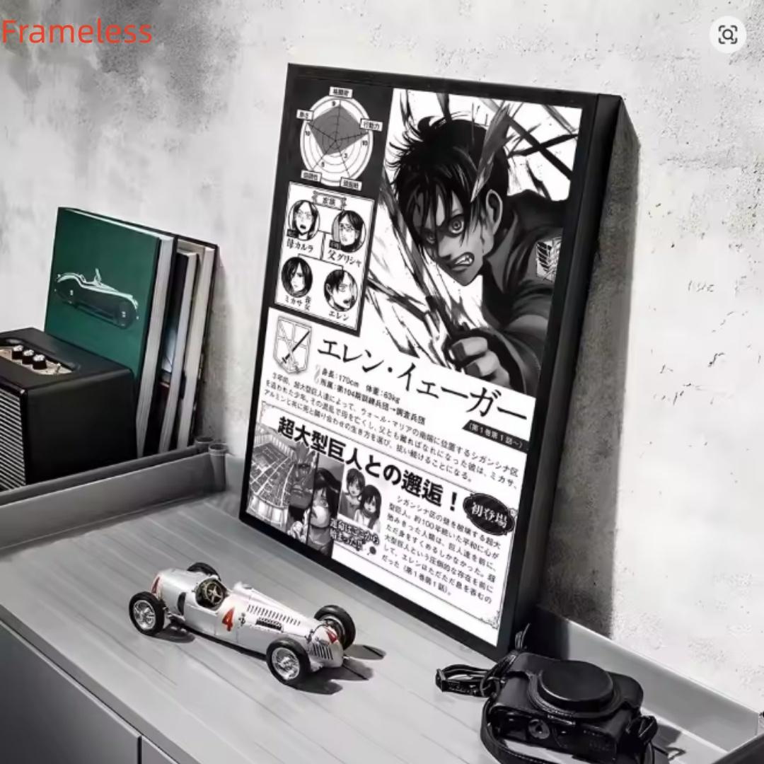 1pc Frameless Classic Anime A_Attack on T_TitanS Poster Decorative Unframed Wall Art Stickers Mural Photo Print for Home Living Room Hallway Decor (25 Styles Available)