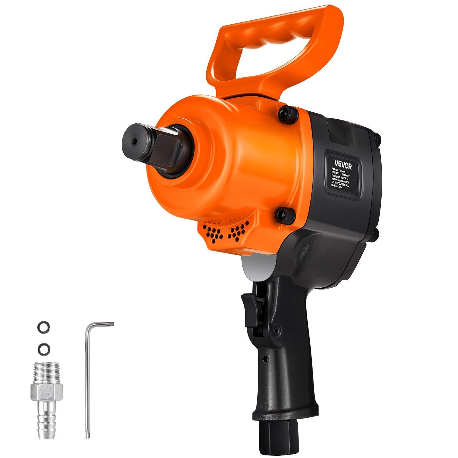 【Summerfinds】VEVOR 1 Inch Air Impact Wrench, Up to 1200 ft-lbs Nut-Busting Torque, 16.4 lbs Lightweight Pneumatic Impact Gun with Double Handles for Heavy Duty Repairs and Maintenance