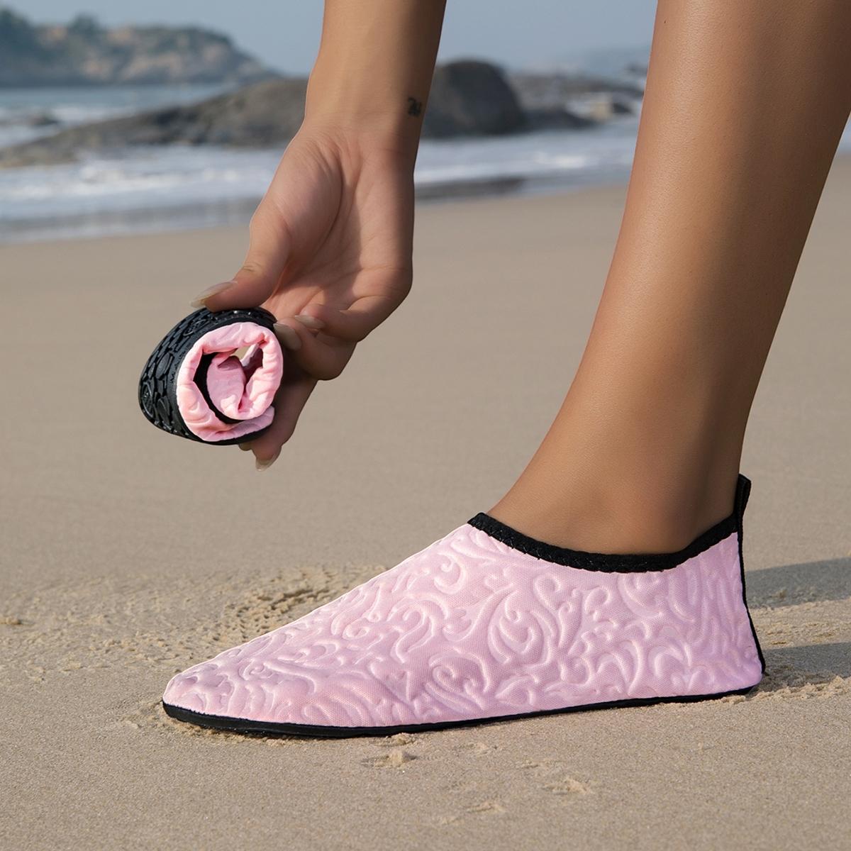 Unisex Springbreak Indoor Barefootshoes Easy-On Yoga Shoes Women Barefootshoes Foldable Water Shoes Breathable Gymshoes, Men Quick-Dry Beach Shoes, Couples' Style