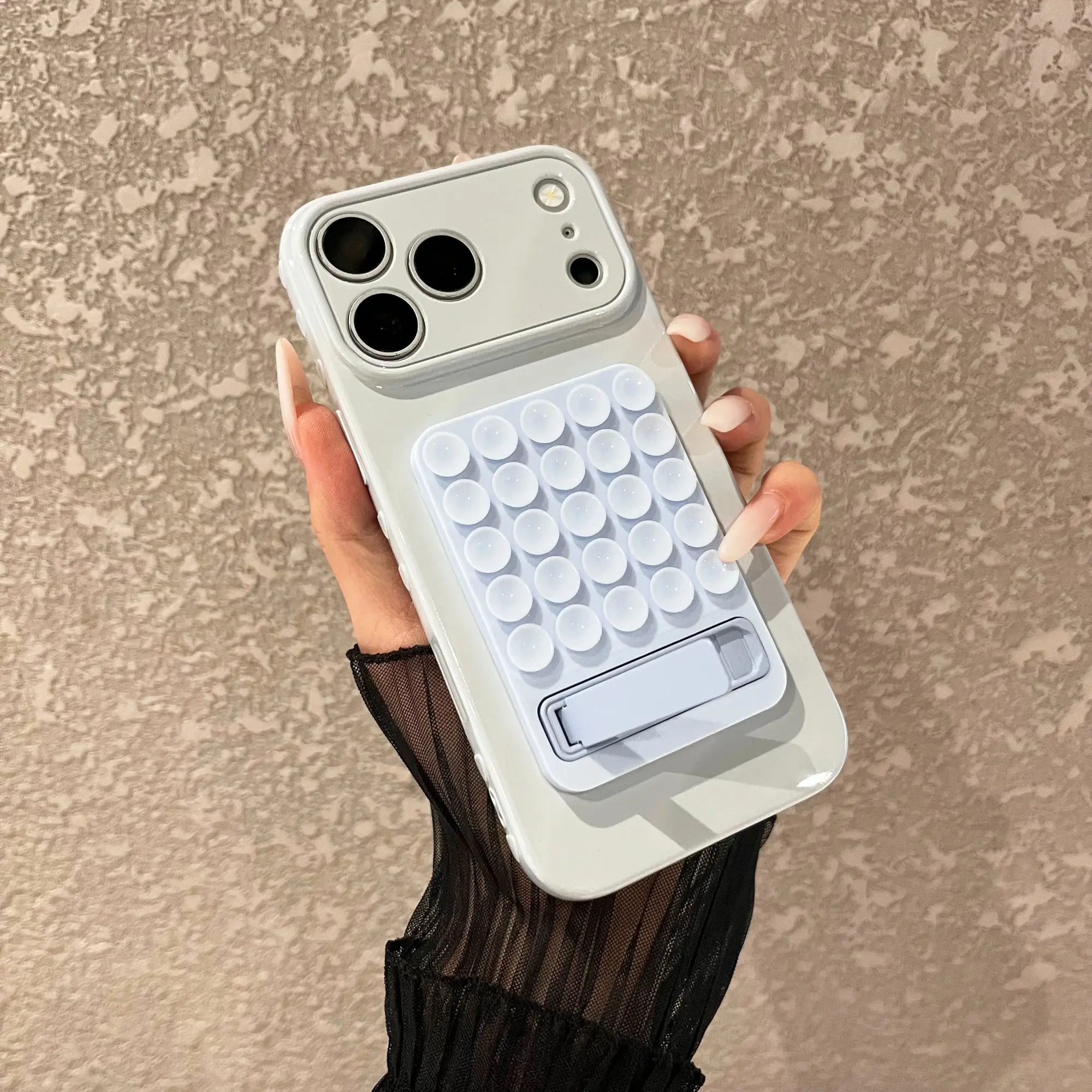 Suction Cup Phone Case Mount, For iPhone 18 17 16 15 14 13 12 11 Pro Max Sticky Phone Grip with Higher Suction Power for iPhone, Hands-Free Phone Accessories Holder for Selfies and Videos