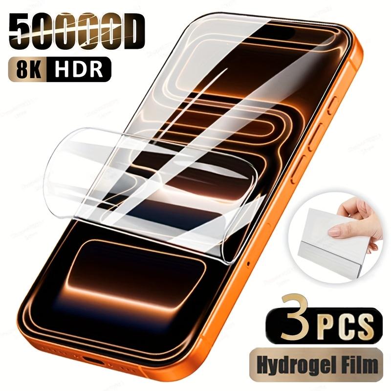 3 pack HD Hydrogel Soft Screen Protector for iPhone 17 Air/16e/17/16/15/14/13/12/11 Pro/Pro Max/Plus/XR/XS Max/X,Full-Screen Protection,Protective,High Transparency,Touch Sensitive,Anti-Scratch,Fingerprint Unlock Compatible,Easy to Install,non glass