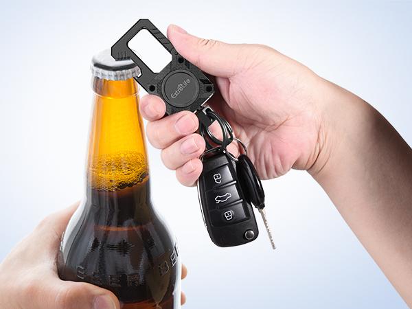 Keychain, Works with Apple Find My（only IOS ),Heavy Duty Keychain Bottle Opener, Carabiner Car Key Chains with Gps Tracker, Key Finder, Bluetooth Tracker for Luggage, Kids, Bags and More, RechargeableSmart Tracking Tag Portable