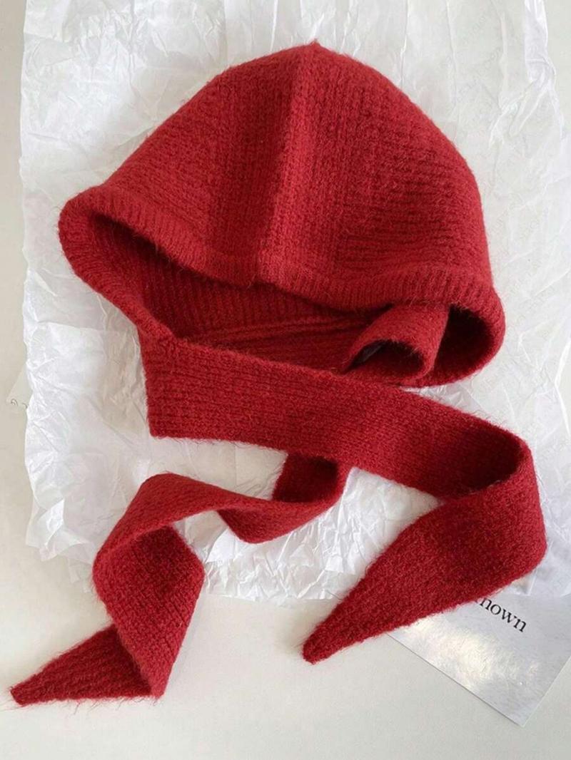 Autumn/Winter Balaclava Knit Hat With Neck Cover, Casual Animal Design Knit Hat, Warm All-Season Wear, Perfect for Daily & Halloween, Balaclava Hats