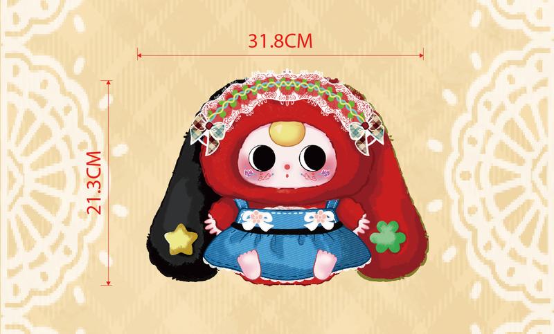 Baby Three Lily Rabbit Town V4 Plush Blind Box,12 Routine +1 Hidden Edition,Soft Cute Bunny Doll,Kawaii Girlish Toy,Mystery Box Unboxing,Trendy Collectible