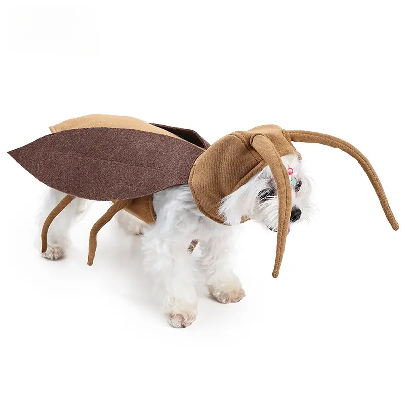 Halloween Pet Costume Dog Cat Funny Cockroach Dress Up Outfit Cute Cosplay Clothes For Halloween Party Daily Walking Funny Pet Transformation Apparel For Small Medium Large Dogs And Cats