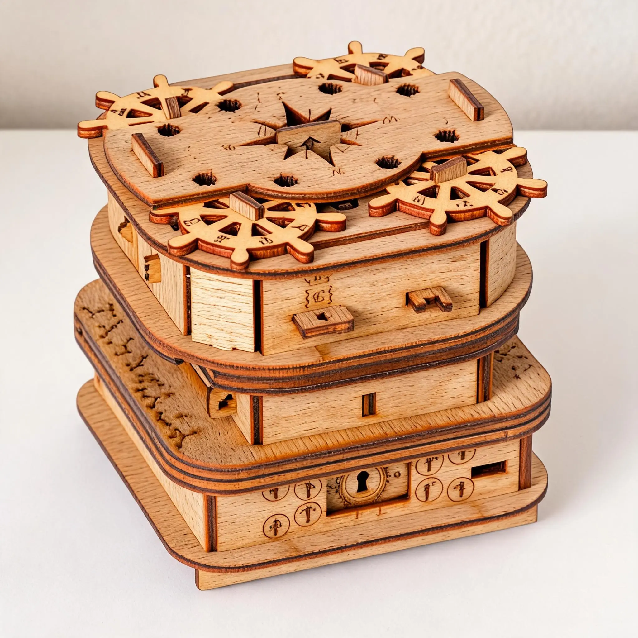 Davy Jones Locker - Escape Room Game - Challenge Puzzle Game - Puzzle Box - Gift Box - 3D Wooden Puzzle for Adults - Wooden Jigsaw - Brain Teaser Puzzles - Birthday Gift Gadget for Men - Money Box - Wooden Handmade Puzzle - Handcrafted Wooden Puzzles