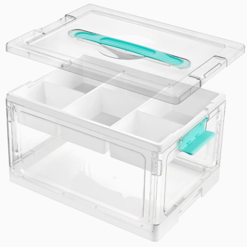 Upgrade Transparent Handmade Storage Box, Multi-Functional Divider for Medicines, Books, Toys, Cosmetics, Easy Access, Home Organization Helper