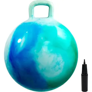 Hopper Ball, Clouds Hopping Toys for Kids, 18 Inch Bouncy Ball with Handle, Inflatable Bouncing Hoppity Hop Toys for Boys and Girls Gifts