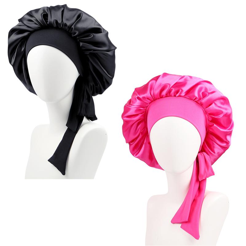 [NEW IN] Silk Bonnet for Sleeping Women Satin Bonnet Hair Bonnet Night Sleep Cap Scarf wrap for Curly Hair with tie Band