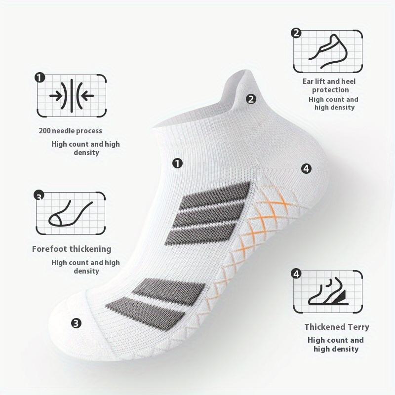 Mqamex 6 Pairs of Sports No Show Socks for Men and Women Terry Soles Absorb Sweat Breathable White Ankle Socks for Daily Wear Comfortable and Stylish Tubesocks Training Menswear Day Sporty heavy-duty cold weather outdoor sport sock thickened Athletic