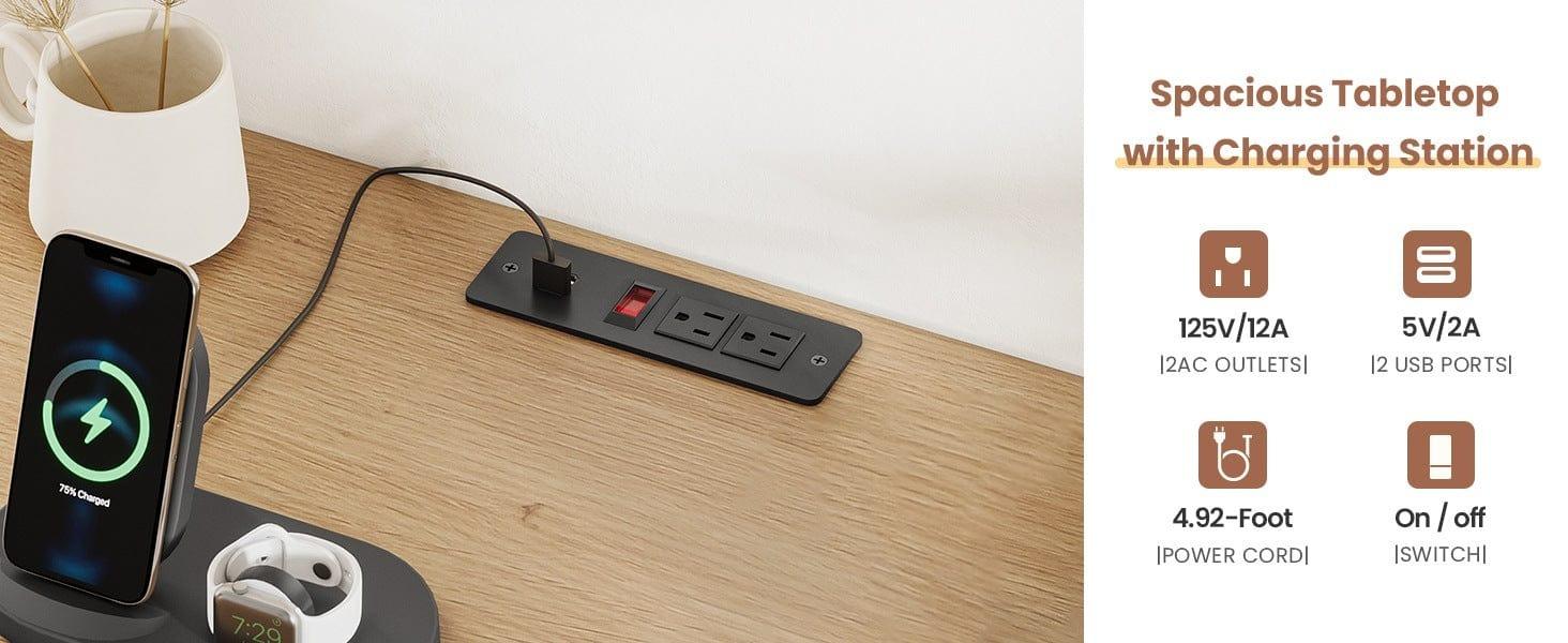 Sikaic Rattan Nightstand with Charging Station Boho Bedside Table with 3 Large Wicker Decorated Drawers Wooden Furniture Sikaic Rattan Nightstand with Charging Station Boho Bedside Table with 3 Large Wicker Decorated Drawers Wooden Furniture