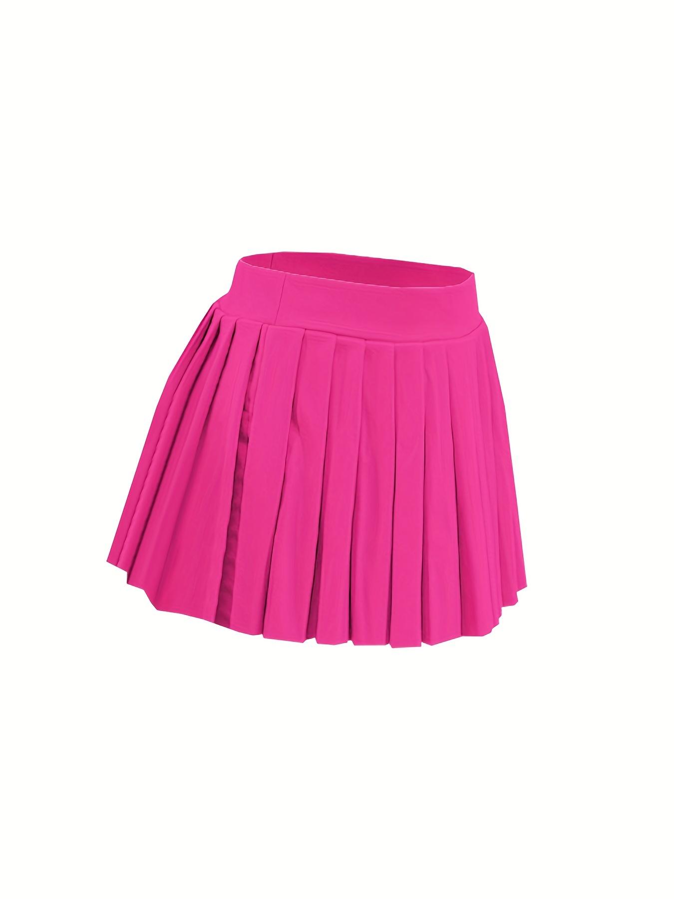 Women's Solid High Waist Pleated Skirt, Summer Clothes Women, Fashion Casual Mini Skirt for Daily Outdoor Wear, Women's Bottoms for Summer