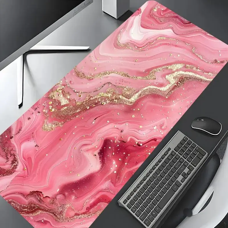 Marble Pattern Mouse Pad, Rectangle Gaming Mouse Pad, Non-slip Rubber Pad, Office Desk Keyboard Mouse Pad for Home Office Game Room Desk, Desk Setup, Computer Desk Accessories Extended Large Gaming Desk Mouse Pad