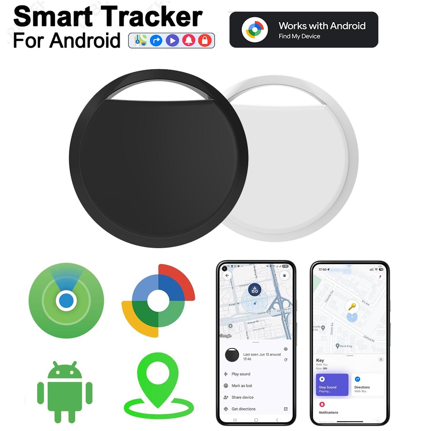 Smart Google GPS Tracker for Android, BT-compatible Tracking Device for Keys Wallet Luggage Pet, Precision Locator Compatible with Google Find My Device