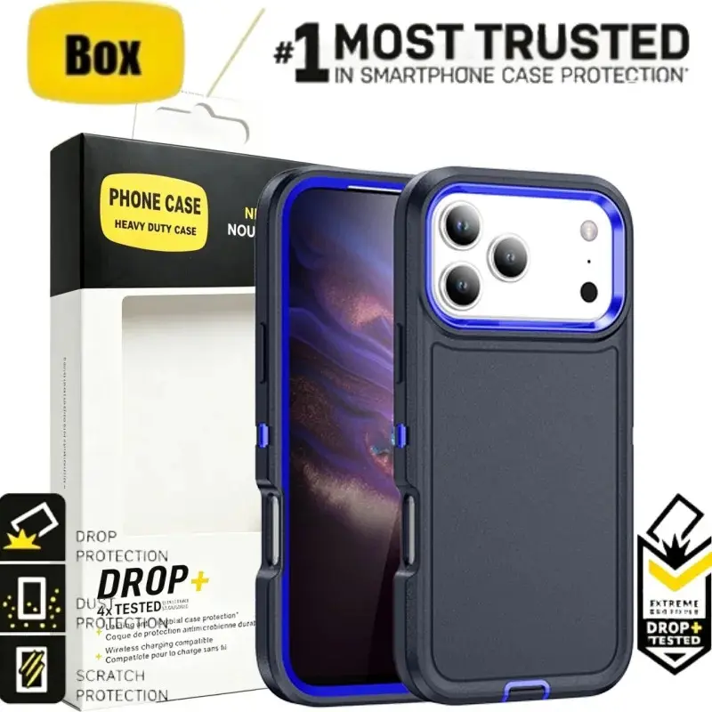 Ott-box Heavy Duty Defender Armor Tough Case for IPhone 18 17 16 15 14 13 12 Pro Max Plus 17Air Anit-Scratch & Non-Slip Full Body Protective Case