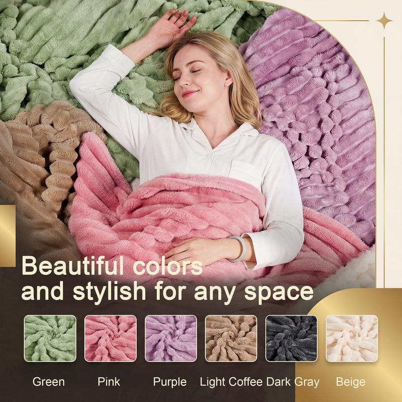 Raybee Cozy Soft Blankets - Portable Lightweight Blanket for Couch, Travel,Office,Courtyard,Home Bedroom Decor Plush Outdoorfun,Flannel Throw Blanket,Perfect Gift Ideal