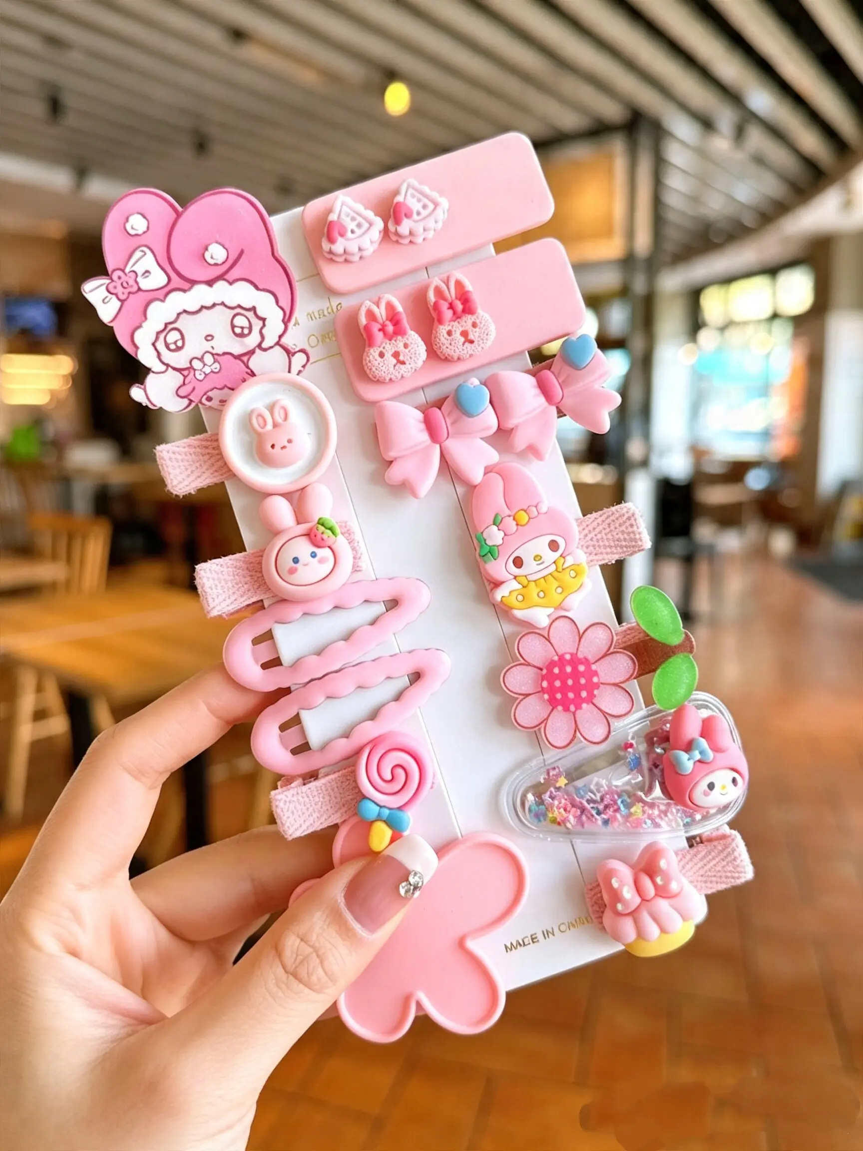 High-quality 14-piece set of children's hair clips, hot new product, clips, cross-border Cute Hair Accessories, wholesale for girls' headpieces, dopamine baby set.