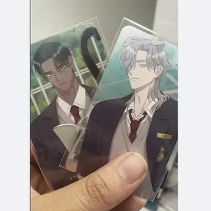 2 Pcs/set New Korean BL Manhwa Cute Boys Photo Cards 3 Inches HD Photocard Postcard Fans Friends Cosplay Gift