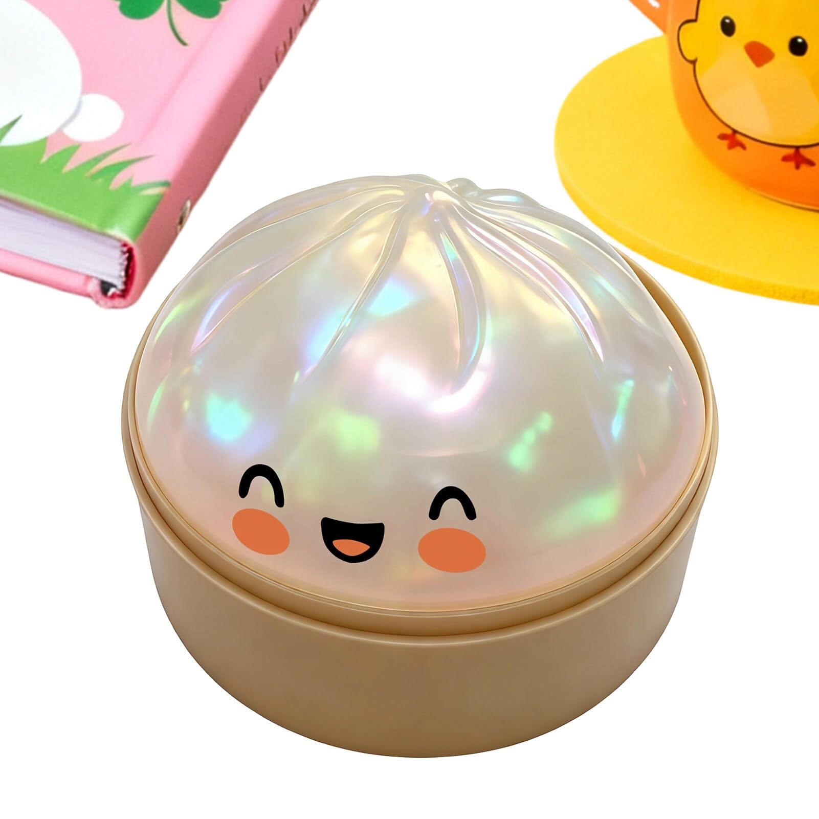Giant Dumpling Squeeze Prop, Colorful Wonton Shape, Soft Glitter, Suitable for Men Women Home Office Relaxation Use