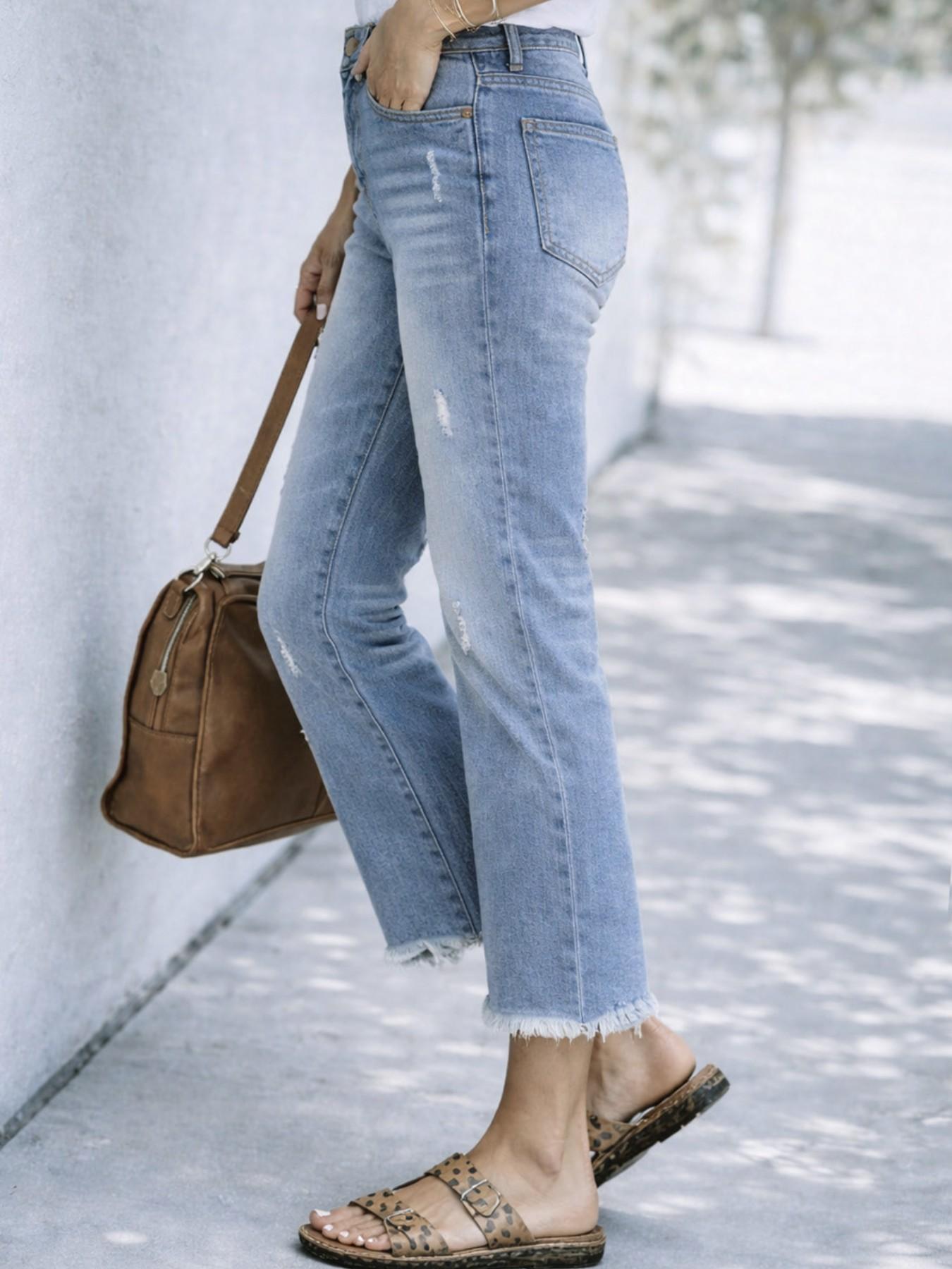 Women's Loose Fit Straight Leg Jeans, Casual Basic All-Season Wear, Comfortable Washed Denim Trousers, Pants, Perfect for Daily Wear, Everyday Womenswear Women's Loose Fit Straight Leg Jeans, Casual Basic All-Season Wear, Comfortable Washed Denim Trousers, Pants, Perfect for Daily Wear, Everyday Womenswear