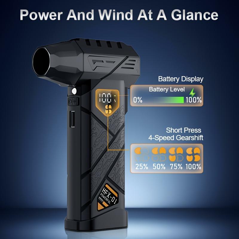 2026 New Handheld Brushless Fan, Strong Turbine Motor, 4 Speeds, Adjustable Wind, Rechargeable Battery, Portable, Multi-Use