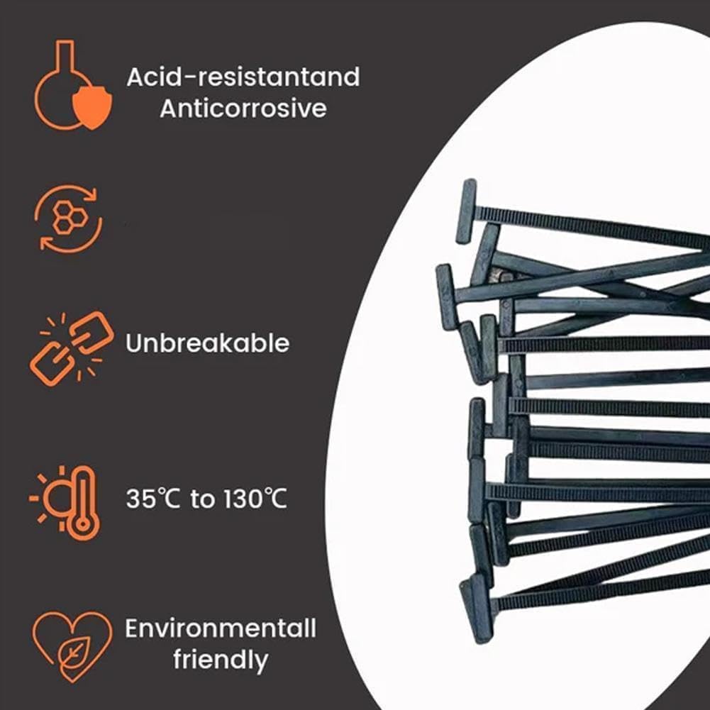 100PCS 2025 New Heavy Duty Self Locking Nylon Zip Ties Holder Universal Zip Tie Buckle Multipurpose Plastic Cable Ties Buckles Tool Nylon Cable Ties Bumper Retainer Fender Liner Fastener