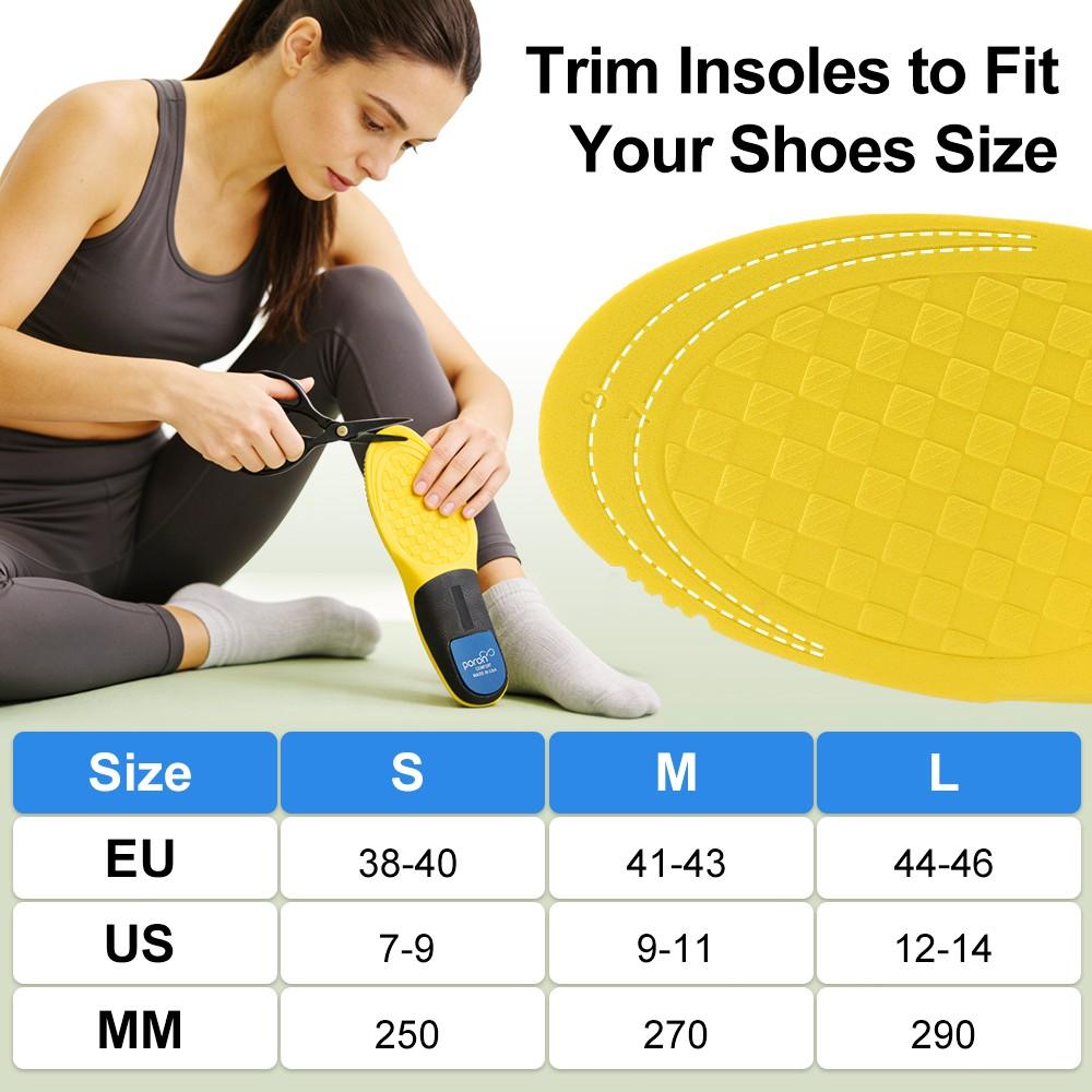Arch Support Insoles, Flat Foot Correction Inserts, Replacement Shoe Pads for Sports Shoes, Casual Shoes, Comfortable and Durable