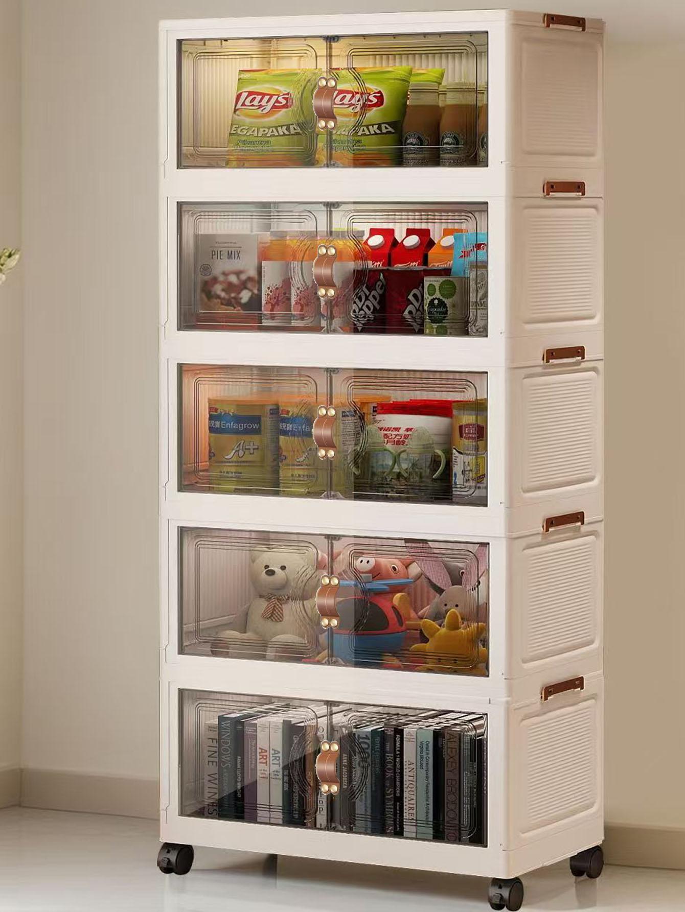 Foldable Storage Box Organizer, Durable Storage Organizer, Home Use Toy & Snack Cabinet, Clothes Organizing Bin, Large Capacity Space-Saving Solution