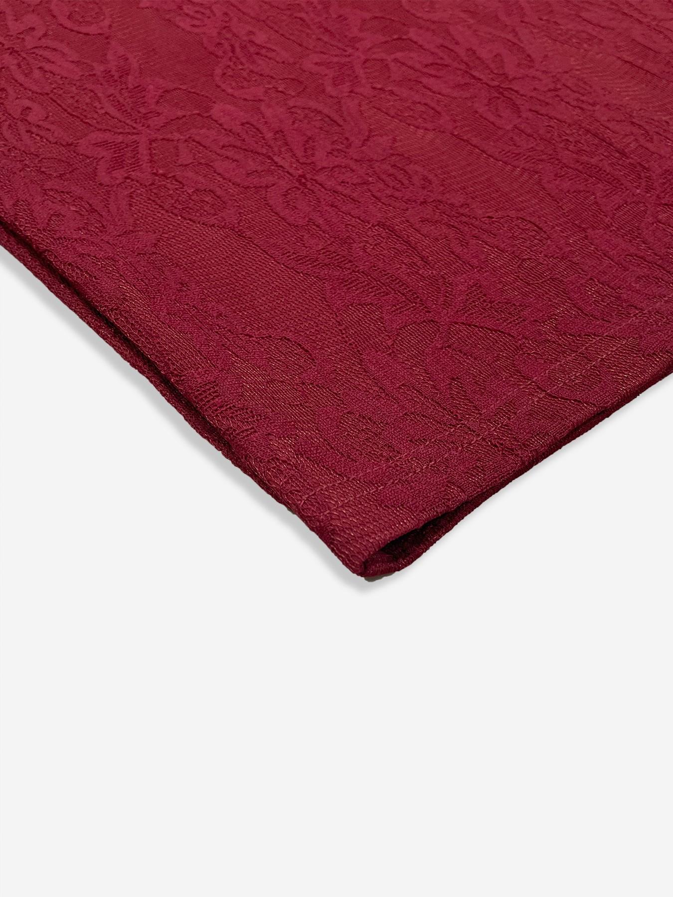 Sexy Lace Long Sleeve Dress in Burgundy with Back Slit – Breathable, Double-Layered for Comfort and Style