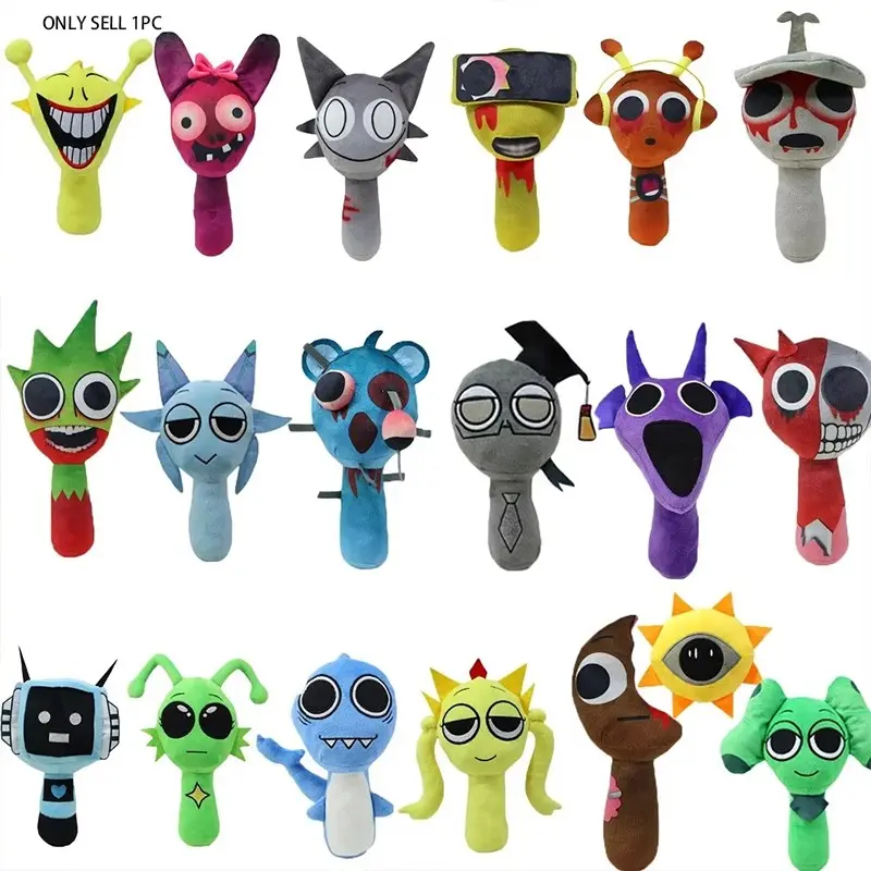Hot Selling Musical Beat Style Cartoon Plush Toy Cute Soft Adorable Stuffed Character Stuffed Doll Cuddly Doll Gift Desktop Ornament Holiday Present For Collectors