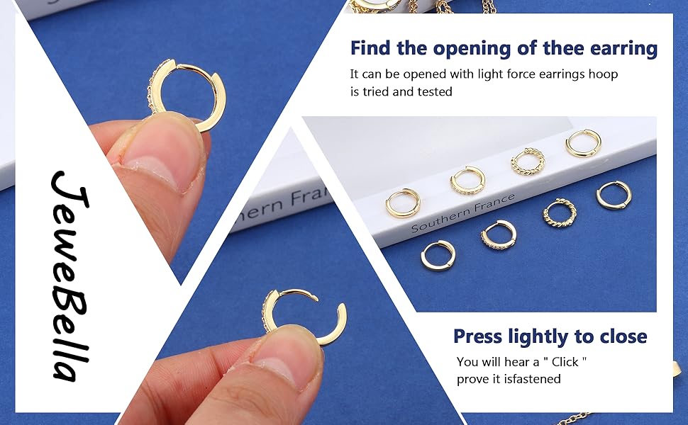 13 Pairs Small Earrings Set for Women, Surgical Steel Hoop Earrings, Hypoallergenic Cartilage Dangle Studs, Silver Color/