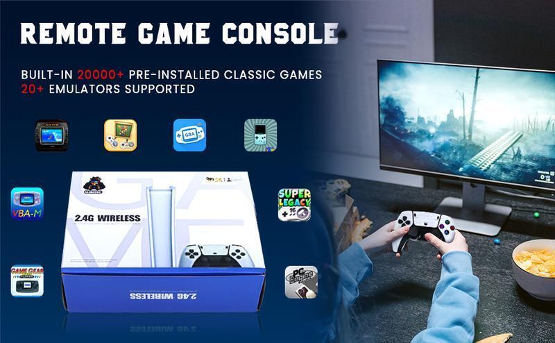 2026 Upgraded Summerwins M15 Classic Video Game Console - Wireless Button-Equipped Controller, HDMI Cable & Stick Included, Family Fun Device for TV/Monitor