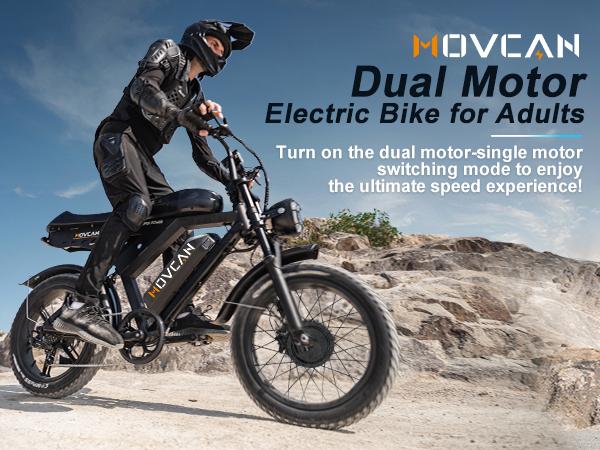 V30/V30Max/V30ProMax eBike for Adults，48v 15.6/31.2/40Ah Fat Tire bike dual moto AWD 1500W/2000W/3000W, 28/32/37.5MPH Bicycles 21-Speed with lgnition Lock Hydraulic Disc Brake，Electric Bike