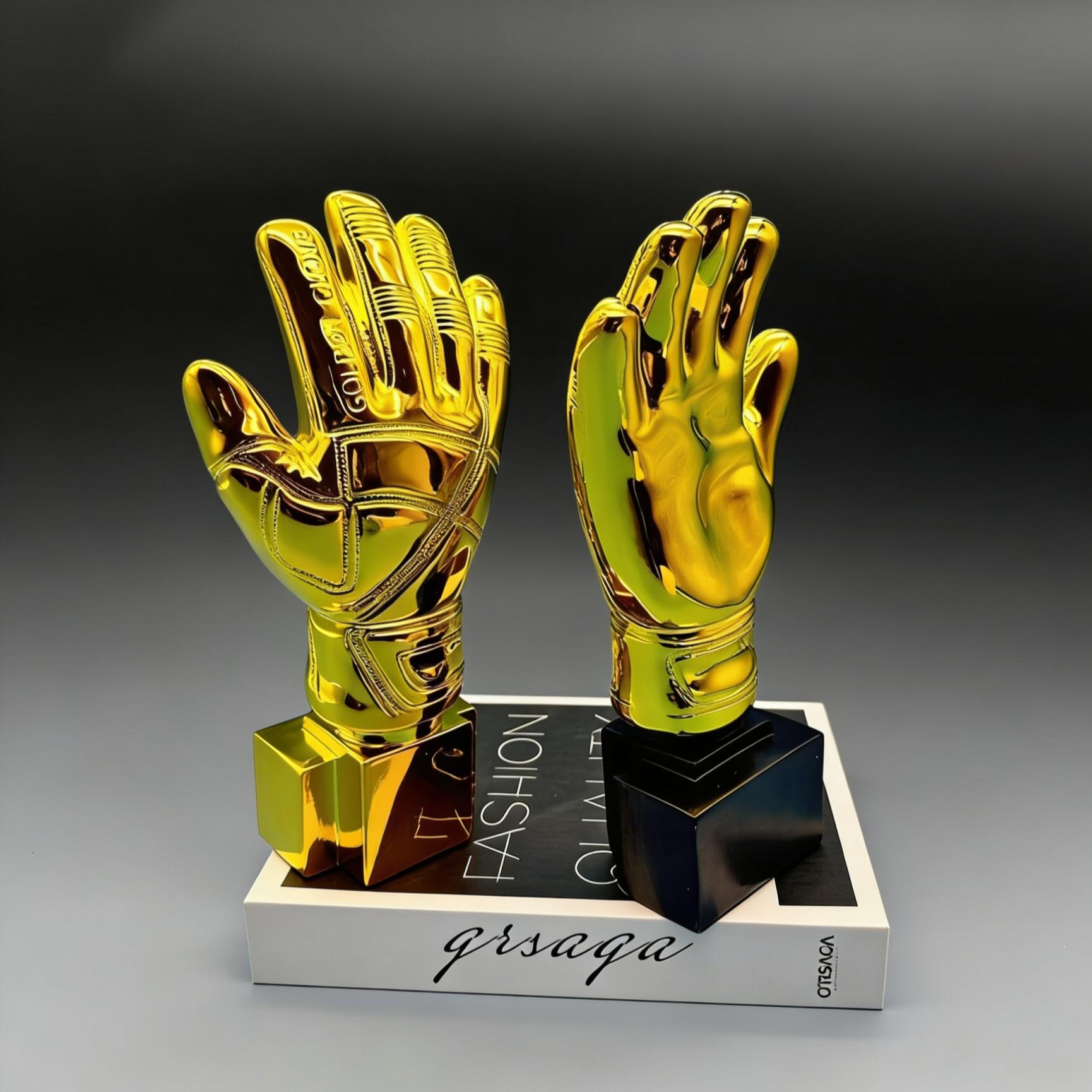 World Cup Golden Glove Award Trophy Model, Football Match Commemorative Fan Souvenir, Collector's Item, No Precious Metal Plating