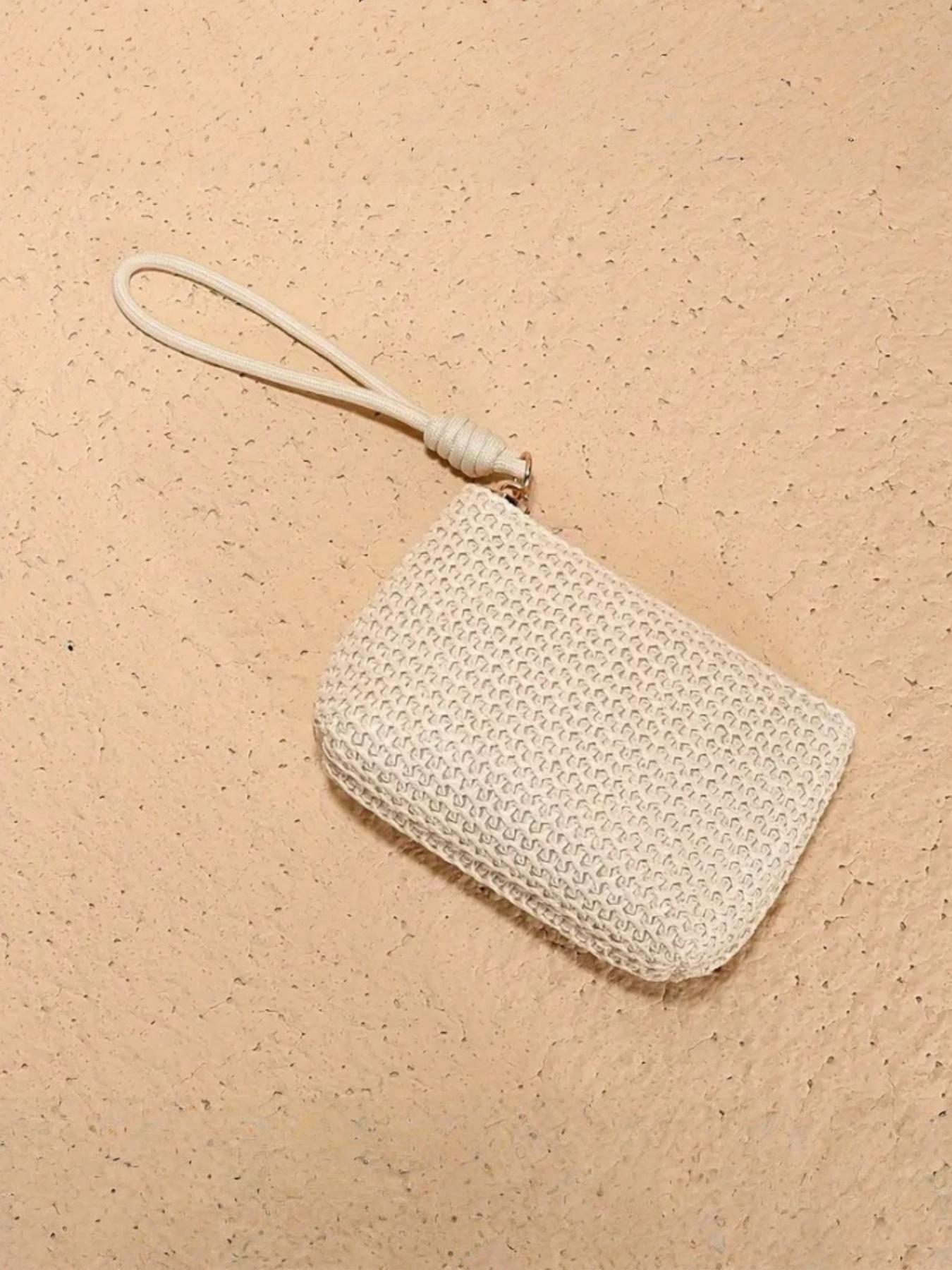 Women's Straw Handbag, Mini Woven Purse, Compact Storage Bag, Elegant Accessory for Daily Use, Perfect for Small Essentials