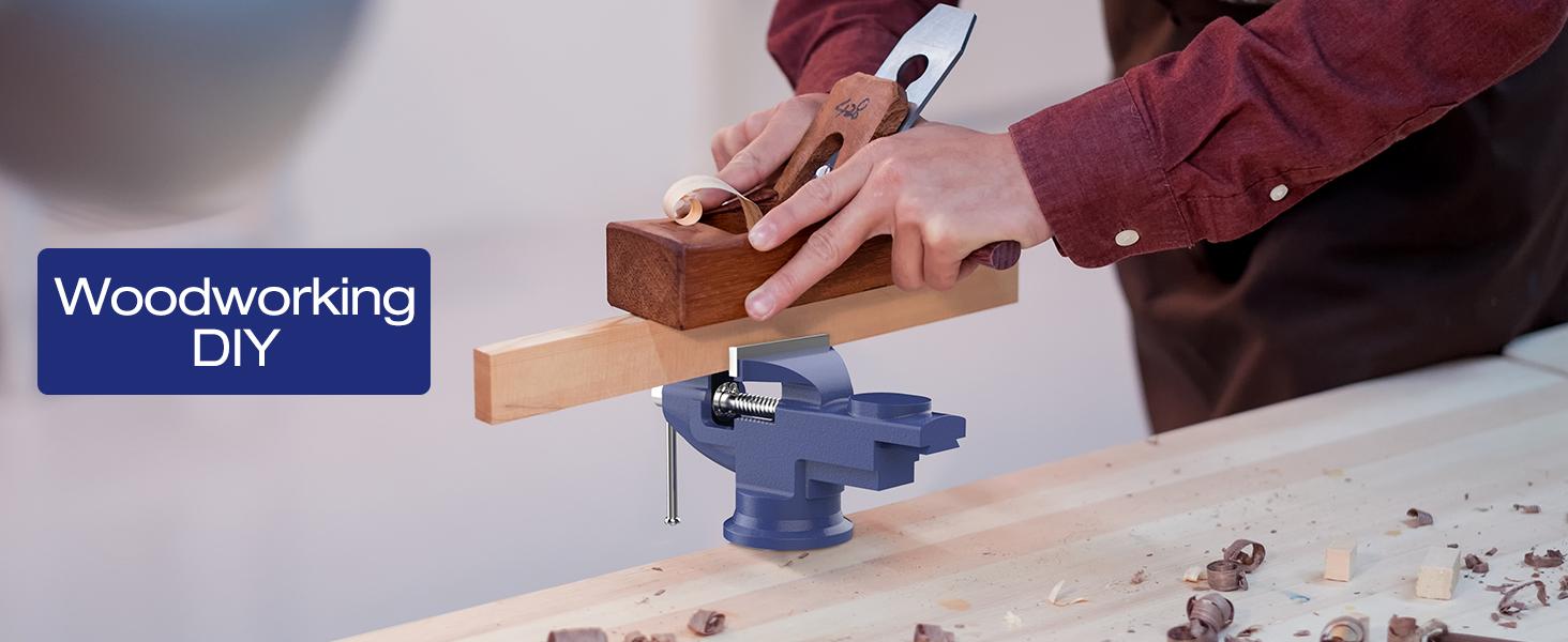 Universal Table Vise 3 Inch, 360 ° Swivel Base Bench Clamp Home Vise Clamp-On Vise Repair Tool Portable Work Bench Vise for Woodworking, Cutting Conduit, Drilling, Metalworking - Blue Heavy Duty Hardware Universal Table Vise 3 Inch, 360 ° Swivel Base Bench Clamp Home Vise Clamp-On Vise Repair Tool Portable Work Bench Vise for Woodworking, Cutting Conduit, Drilling, Metalworking - Blue Heavy Duty Hardware