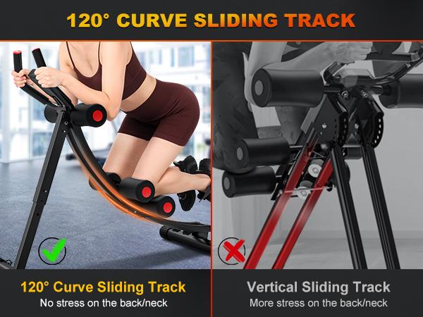 Bearbro Foldable Ab Machine – Foldable Core Workout Equipment for Home Gym with Knee Support, Fitness Equipment Max 440lbs with LCD Display