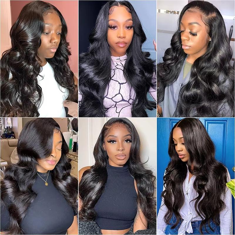 Tahikie #4 Chocolate Brown / #1 Jet Black 13x6 Body Wave 200% Density HD Lace Front Wigs Real Hair For Women Medium Size TikTokShopSummerTurnup dealsforyoudays