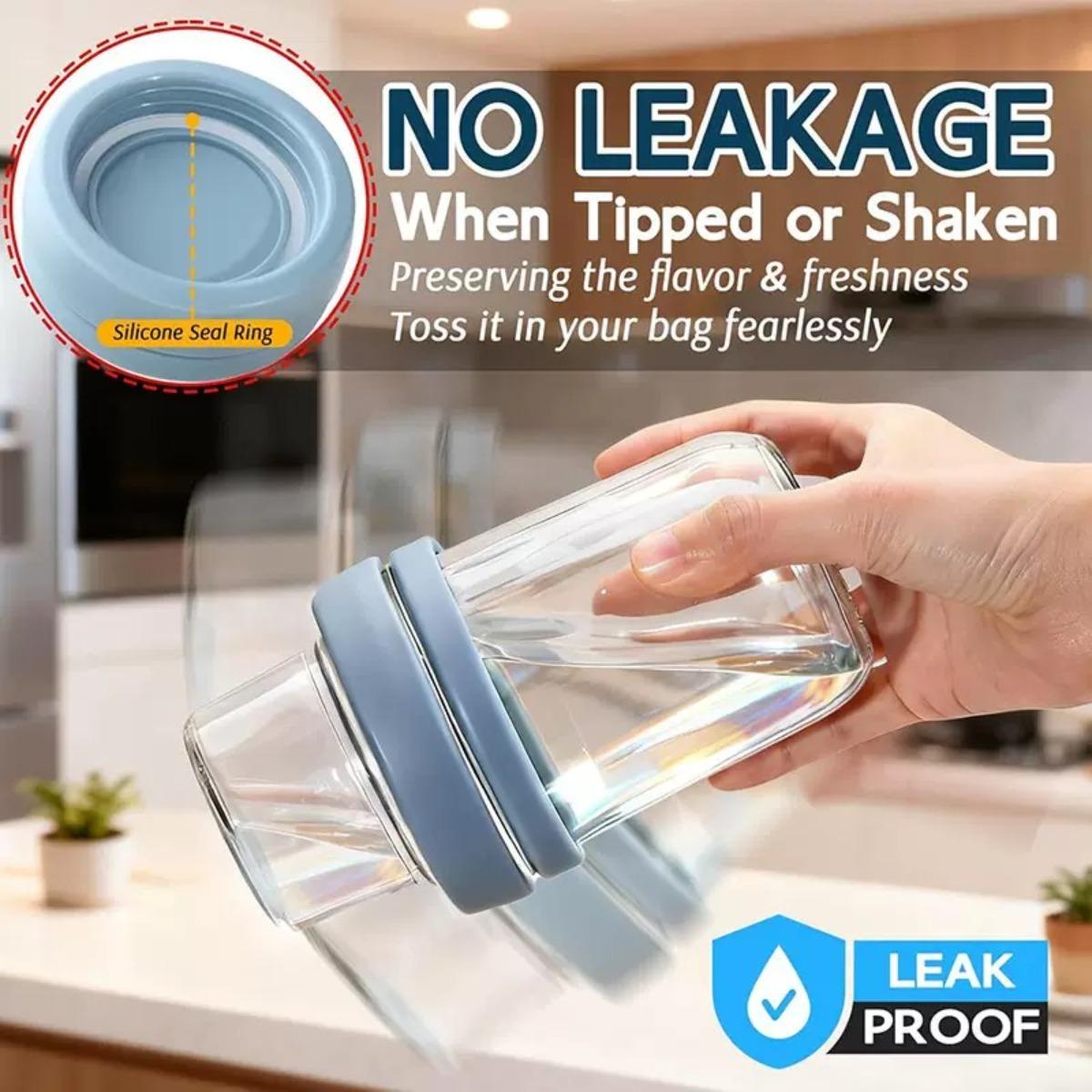 4PCS Double Layer Overnight Oat Containers with Lids, Dry and Wet Separated Yogurt Parfait Cups, Chia Pudding Glass Jars for Oats, Granola, Nuts, Fruit and Salad, Portable Meal Prep Breakfast Cups, Random Colors